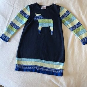 Hanna Andersson fair isle style long sleeve dress